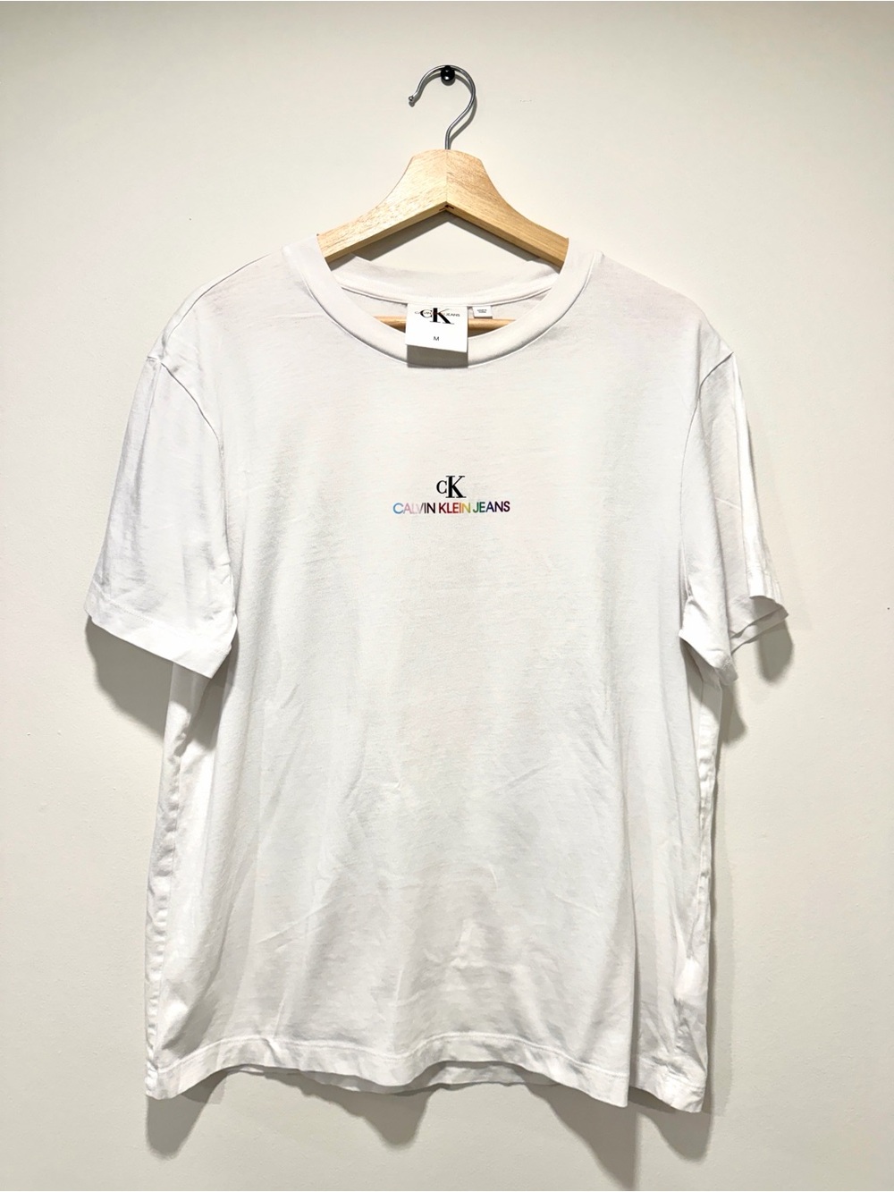 Calvin Klein Jeans White Short Sleeve Logo Crew Tee